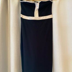 Express strapless midi dress